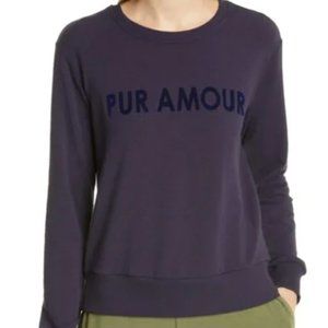 L’agence Pur Amour crewneck sweatshirt in navy size small